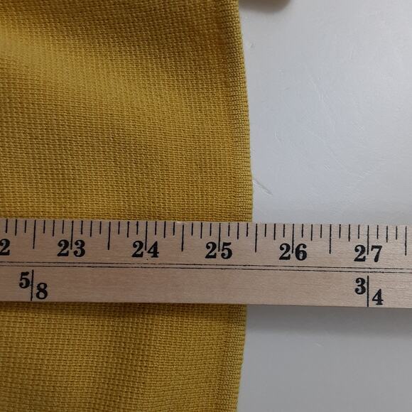 Talbots 100% Merino Wool Cardigan Sweater Military Band Jacket Mustard Womens M - Picture 8 of 9